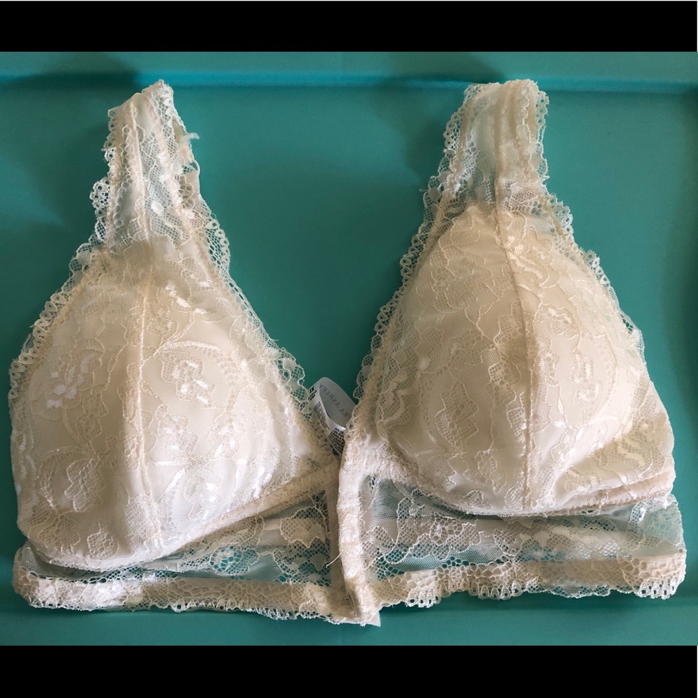 Gently used white lace bralette.